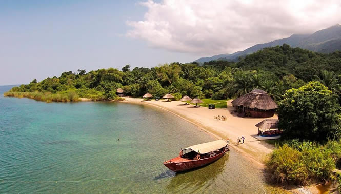 White Sands Beach at Mahale Mountains National Park